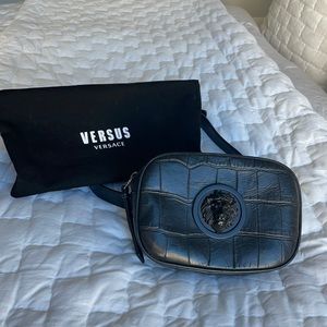 Versace black fanny pack